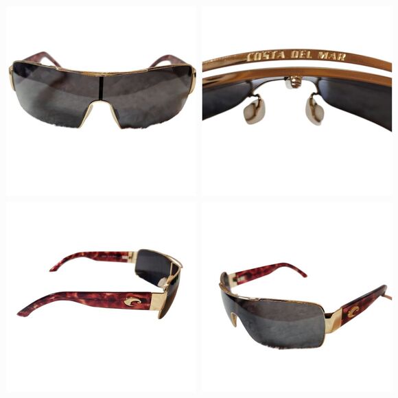 Costa Del Mar Panga PA 26 GPCP Sunglasses Tortoise Brown Gold Vintage Shield Me - Picture 1 of 8